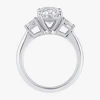 Love Lives Forever (G / I1) Womens 1 1/5 CT. T.W. Lab Grown White Diamond 10K Gold Oval 3-Stone Engagement Ring