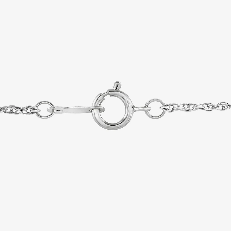Diamond Blossom Womens 1/4 CT. T.W. Lab Grown White Diamond Sterling Silver Flower 18 Inch Pendant Necklace