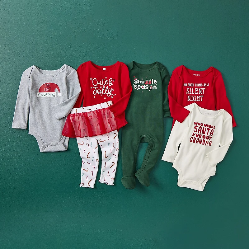 Okie Dokie Baby Unisex Crew Neck Long Sleeve Rib Bodysuit