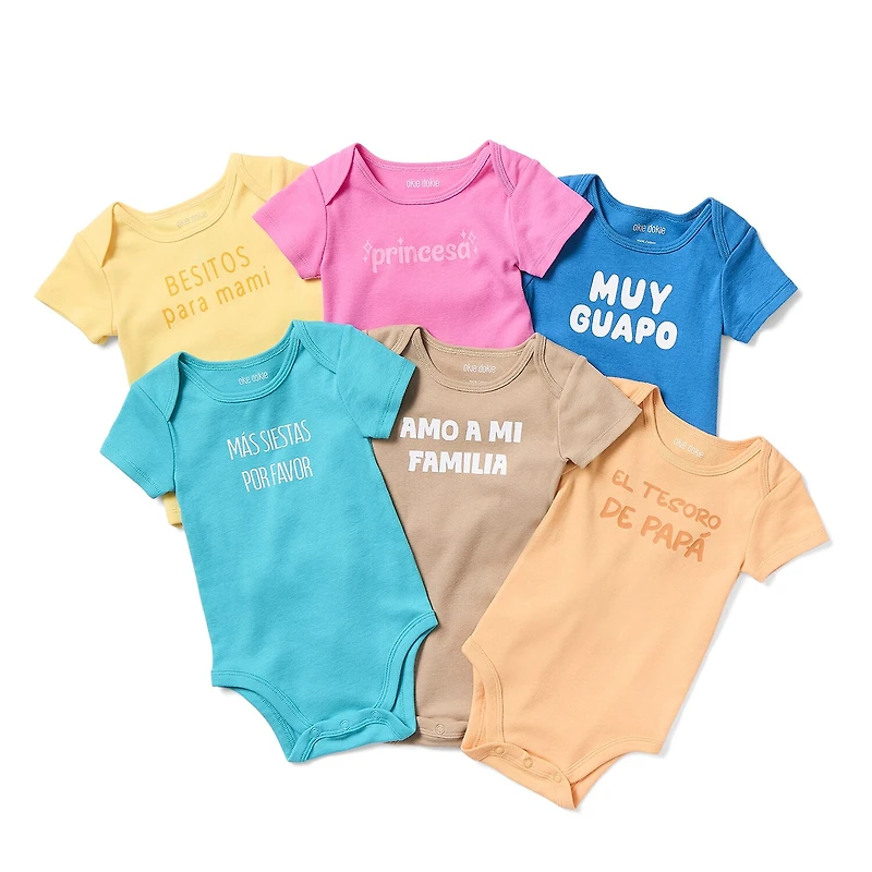 Okie Dokie Baby Unisex Round Neck Short Sleeve Rib Bodysuit