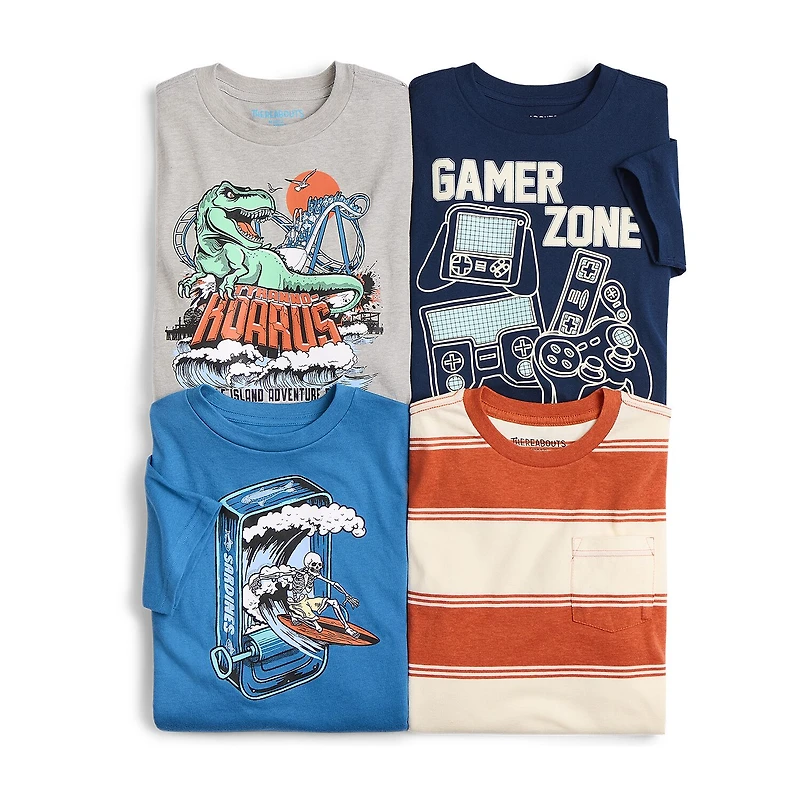 Thereabouts Little & Big Kid Boys Crew Neck Short Sleeve Regular Fit Graphic T-Shirt