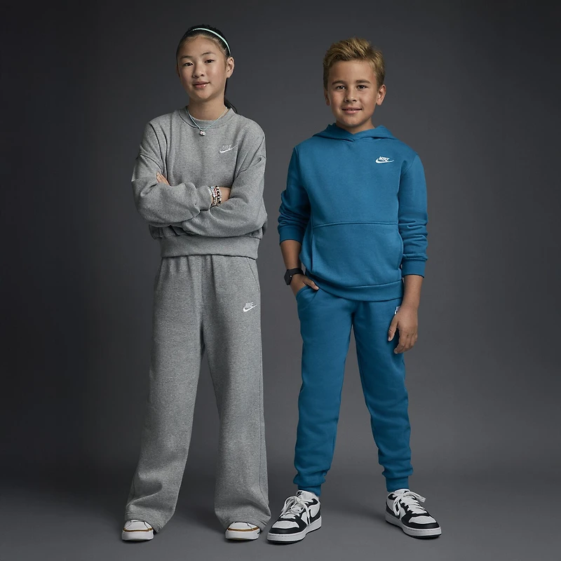 Nike Club Big Kid Unisex Long Sleeve Fleece Active Hoodie