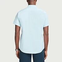 IZOD Dockside Chambray Mens Short Sleeve Classic Fit Button-Down Shirt