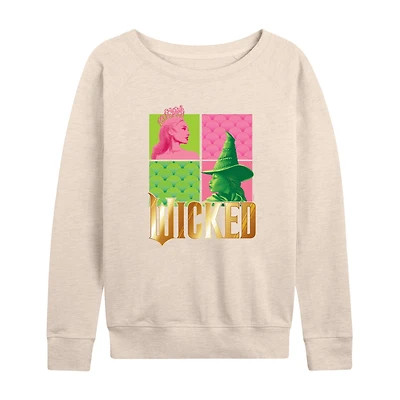 Wicked Elphaba Glinda Womens Round Neck Long Sleeve Regular Fit Graphic T-Shirt