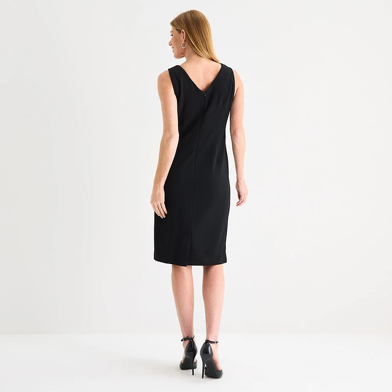 Maya Brooke Womens Grid Jacket Dress