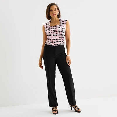 Black Label by Evan-Picone Womens Straight Trouser