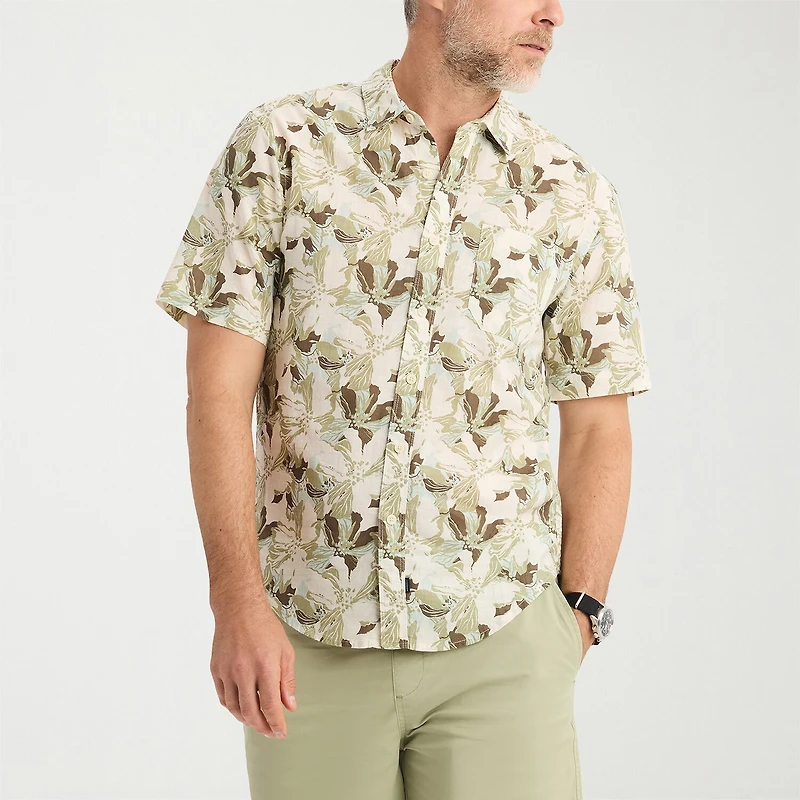 Dockers Ultimate Mens Short Sleeve Regular Fit Button-Down Shirt