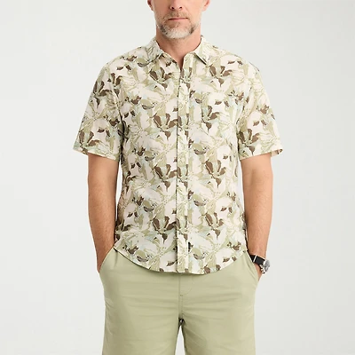 Dockers Ultimate Mens Short Sleeve Regular Fit Button-Down Shirt