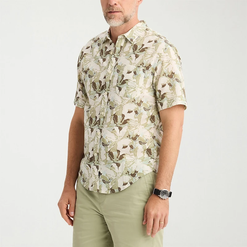 Dockers Ultimate Mens Short Sleeve Regular Fit Button-Down Shirt