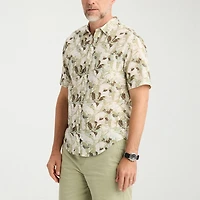 Dockers Ultimate Mens Short Sleeve Regular Fit Button-Down Shirt