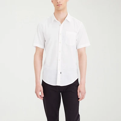 Dockers Ultimate Mens Short Sleeve Regular Fit Button-Down Shirt