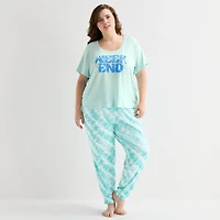 Sleep Chic Womens Crew Neck Plus Pajama Top