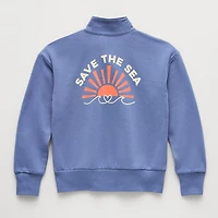 Thereabouts Little & Big Kid Girls Mock Neck Fleece Long Sleeve Sweatshirt