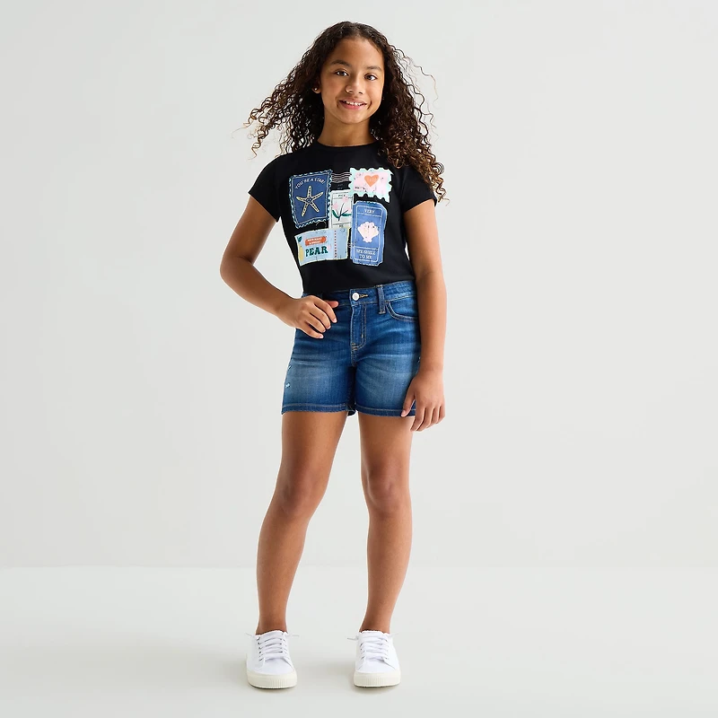 Thereabouts Little & Big Kid Girls Adjustable Waist Denim Short
