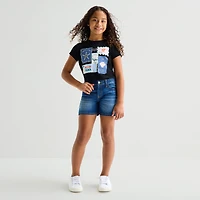 Thereabouts Little & Big Kid Girls Adjustable Waist Denim Short