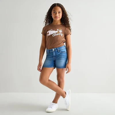 Thereabouts Little & Big Kid Girls Adjustable Waist Denim Short
