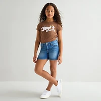 Thereabouts Little & Big Kid Girls Adjustable Waist Denim Short