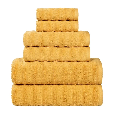SUPERIOR® Zuma Collection | 100% Cotton 6-pc. Quick Dry Chevron Bath Towel Set