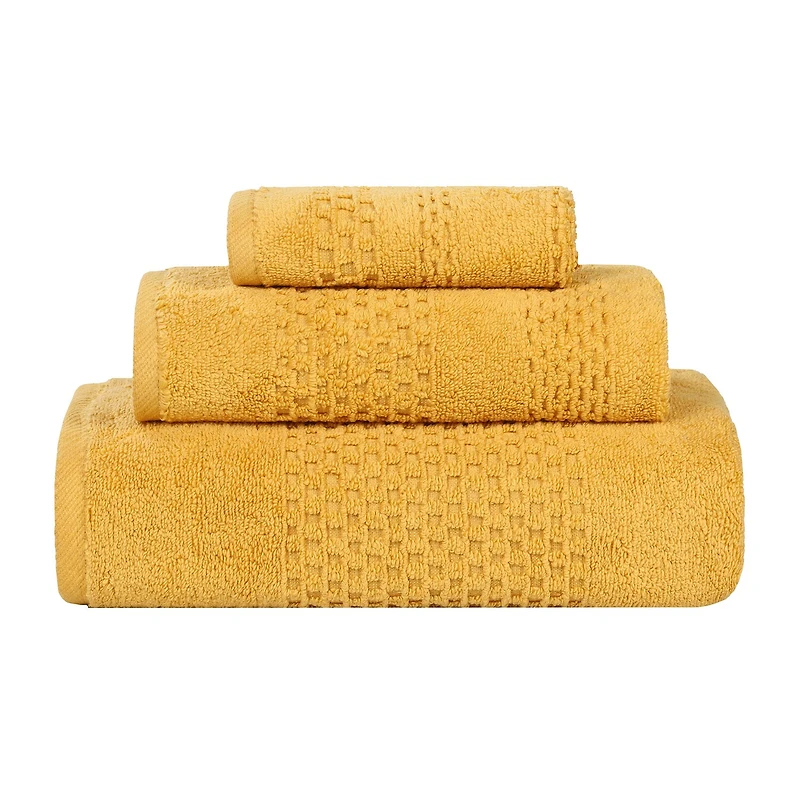 SUPERIOR® Playa Collection | 100% Cotton 3-pc. Quick Dry Solid Bath Towel Set