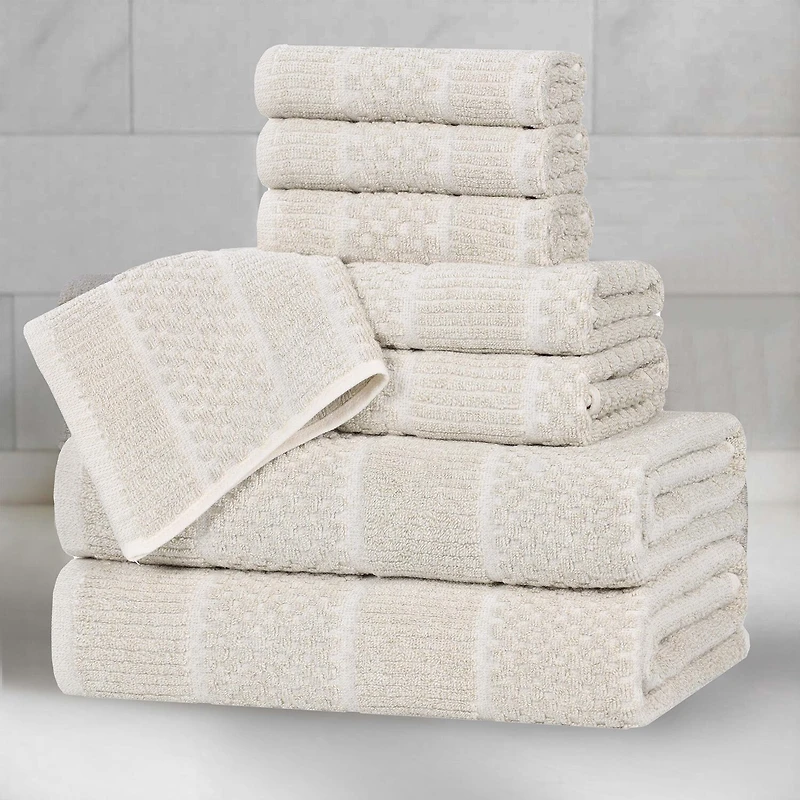 SUPERIOR® Naples Collection 8-pc. Quick Dry Solid Bath Towel Set