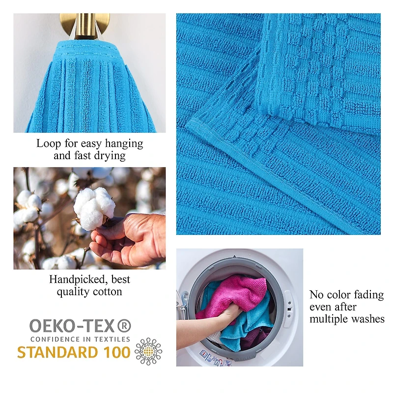 SUPERIOR® Soho Collection | 12-pc. Quick Dry Checkered Wash Cloths