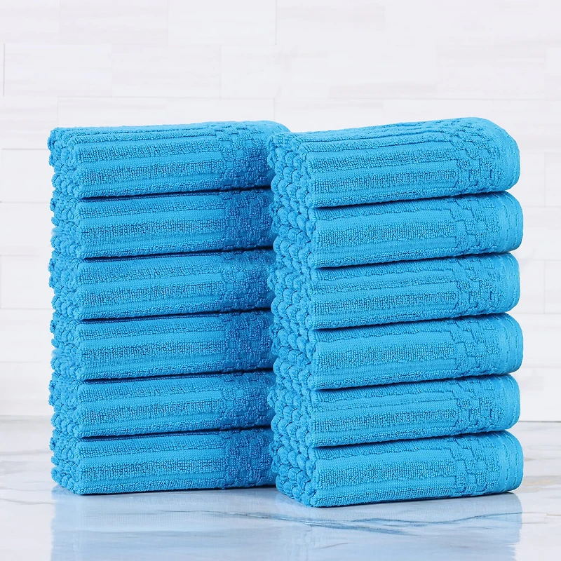 SUPERIOR® Soho Collection | 12-pc. Quick Dry Checkered Wash Cloths