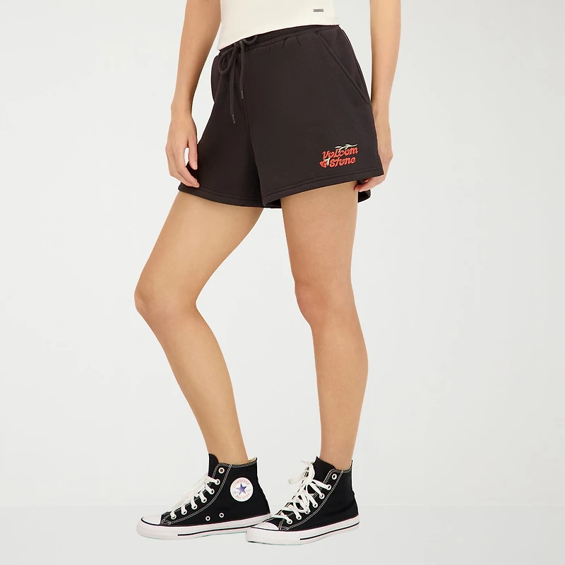 VOLCOM Womens Mid Rise Juniors Pull-On Short