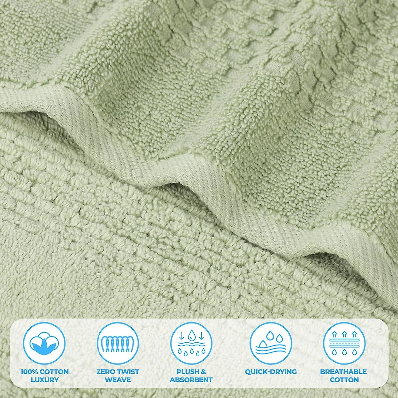 SUPERIOR® Playa Collection | 100% Cotton 6-pc. Quick Dry Solid Bath Towel Set
