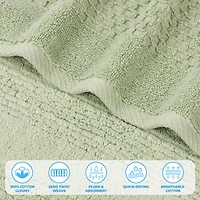SUPERIOR® Playa Collection | 100% Cotton 6-pc. Quick Dry Solid Bath Towel Set