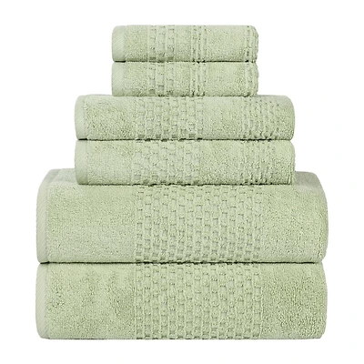 SUPERIOR® Playa Collection | 100% Cotton 6-pc. Quick Dry Solid Bath Towel Set