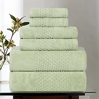 SUPERIOR® Playa Collection | 100% Cotton 6-pc. Quick Dry Solid Bath Towel Set