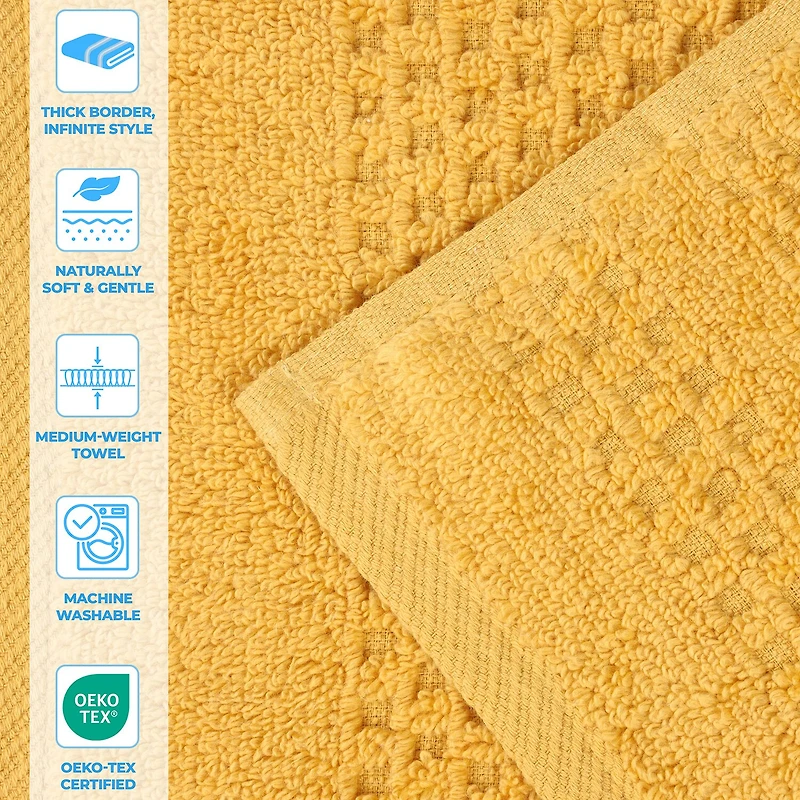 SUPERIOR® Playa Collection | 100% Cotton -pc. Quick Dry Solid Bath Towel Set
