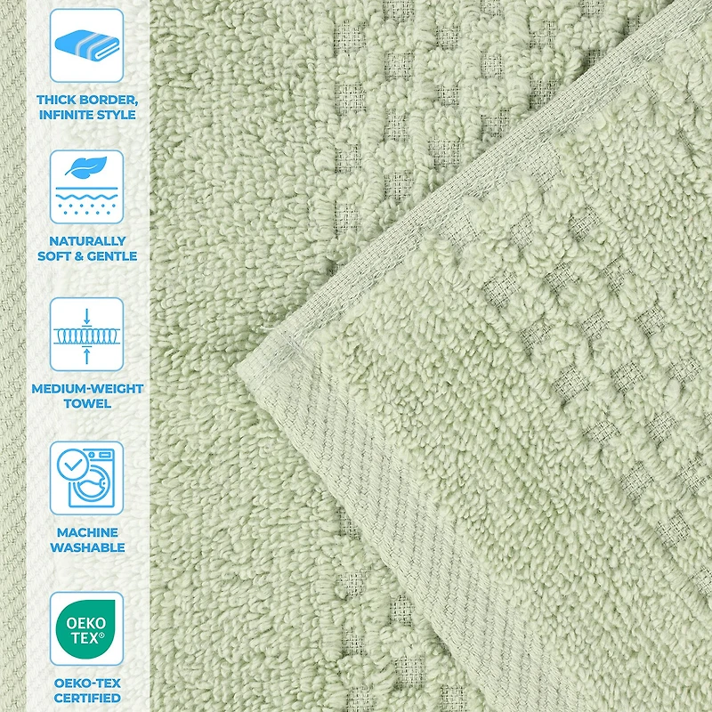 SUPERIOR® Playa Collection | 100% Cotton 6-pc. Quick Dry Solid Bath Towel Set