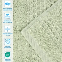 SUPERIOR® Playa Collection | 100% Cotton 6-pc. Quick Dry Solid Bath Towel Set