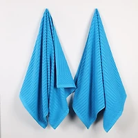 SUPERIOR® Soho Collection | 2pc Quick Dry Checkered Bath Sheet Set