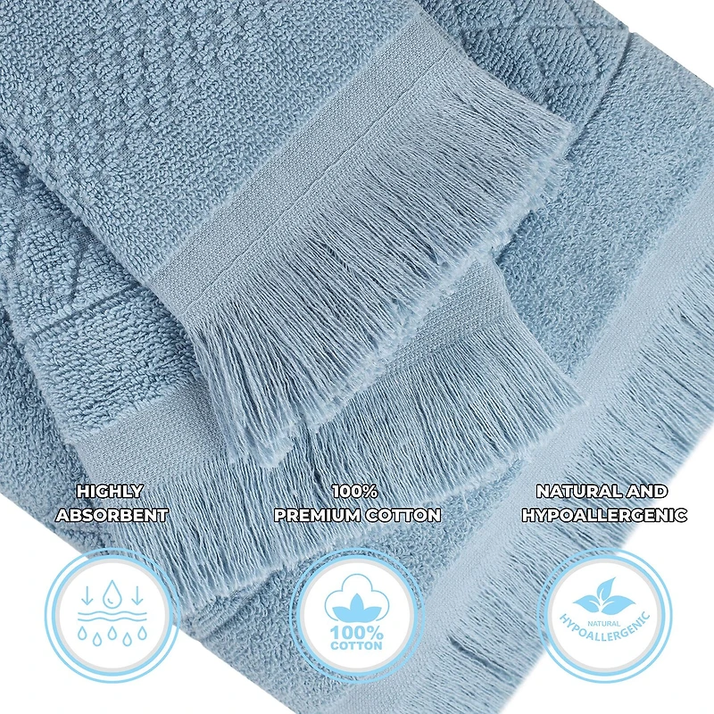 SUPERIOR® Rolla Collection | 100% Cotton 12-pc. Quick Dry Washcloth