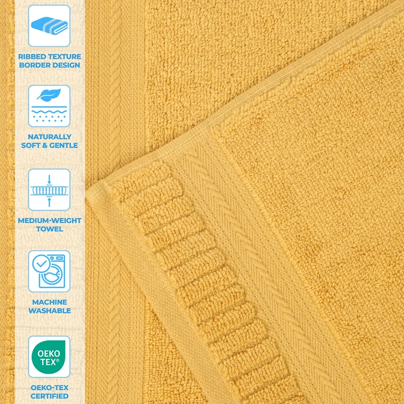 SUPERIOR® Venice Collection | 100% Cotton 12-pc. Quick Dry Solid Bath Towel Set