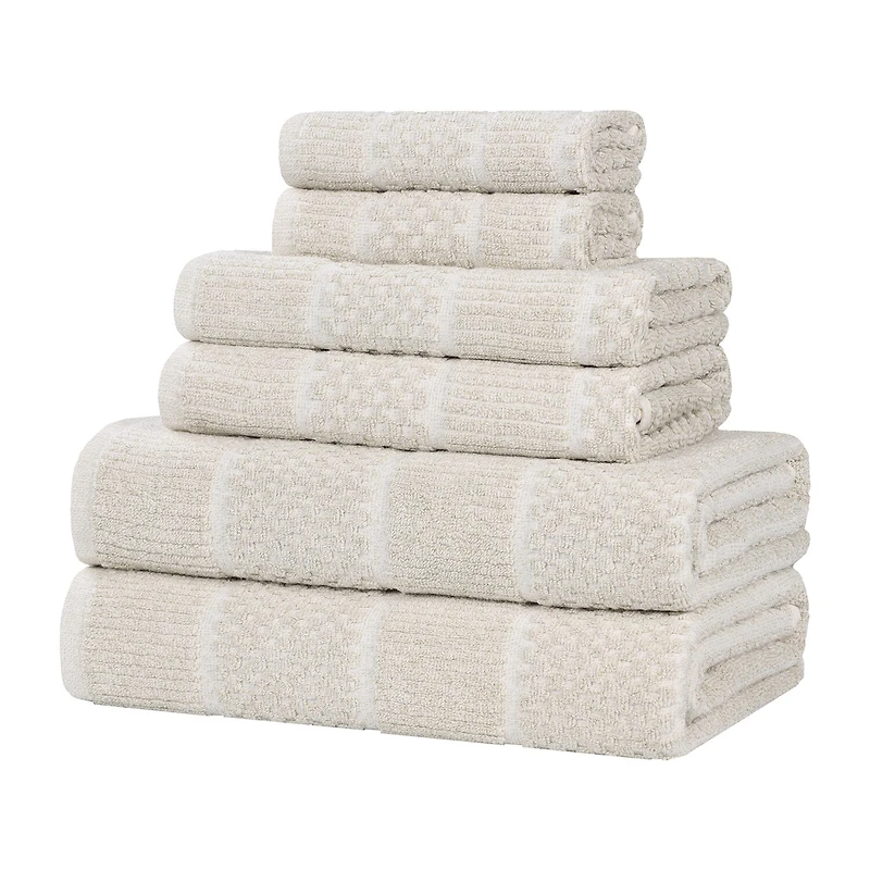 SUPERIOR® Naples Collection 6-pc. Quick Dry Geometric Bath Towel Set
