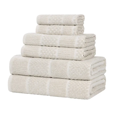 SUPERIOR® Naples Collection 6-pc. Quick Dry Geometric Bath Towel Set