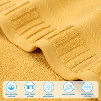 SUPERIOR® Venice Collection | 100% Cotton -pc. Quick Dry Solid Bath Towel Set