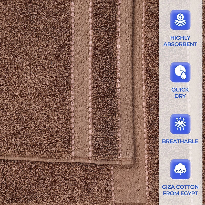 SUPERIOR® Niles Collection | Egyptian Giza Cotton 6-pc. Solid Hand Towel