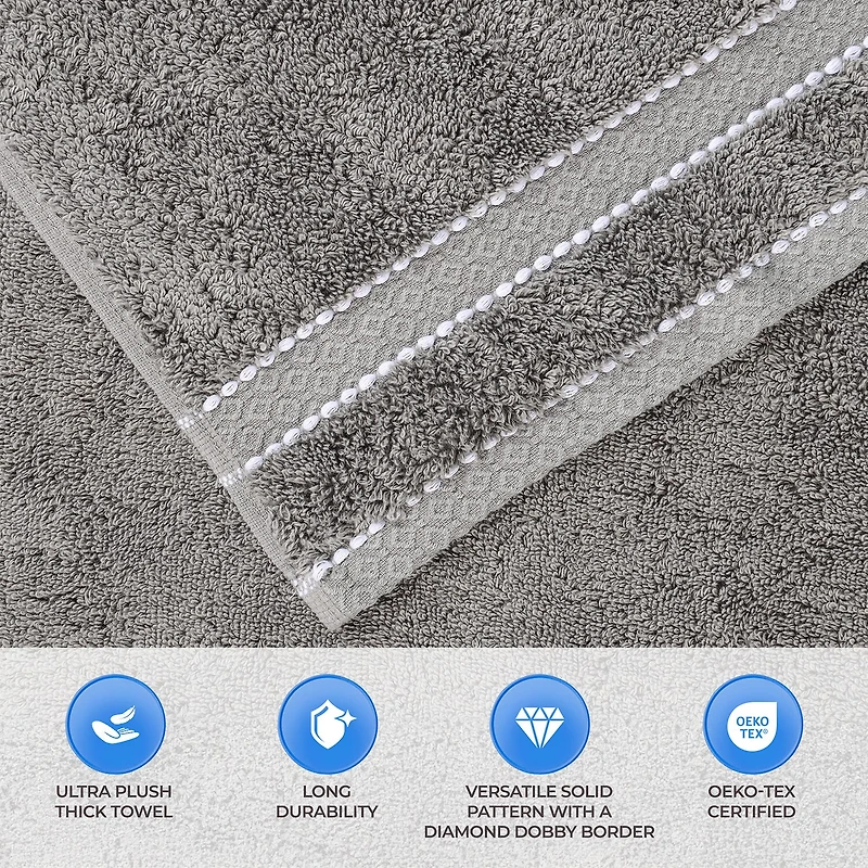 SUPERIOR® Niles Collection | Egyptian Giza Cotton 3-pc. Quick Dry Solid Bath Towel Set