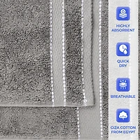 SUPERIOR® Niles Collection | Egyptian Giza Cotton 3-pc. Quick Dry Solid Bath Towel Set