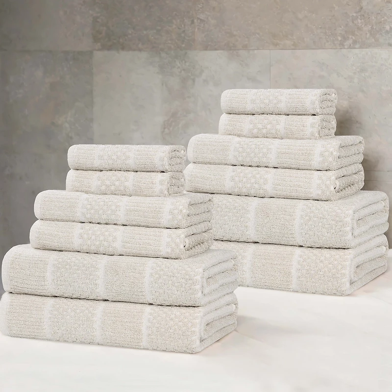 SUPERIOR® Naples Collection 12-pc. Quick Dry Solid Bath Towel Set