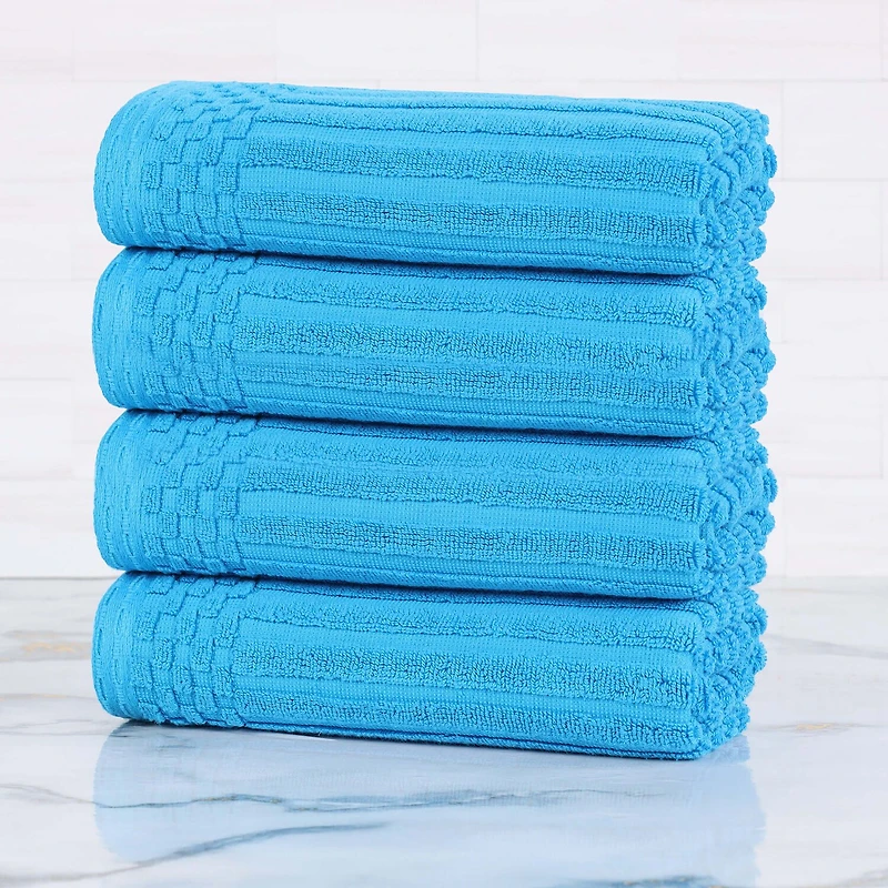 SUPERIOR® Soho Collection | 4pc Quick Dry Checkered Hand Towel