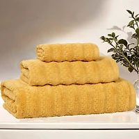 SUPERIOR® Zuma Collection | 100% Cotton 3-pc. Quick Dry Solid Bath Towel Set