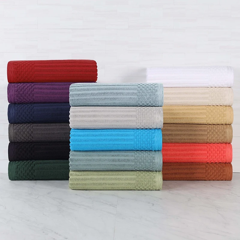 SUPERIOR® Soho Collection | 2-pc.Quick Dry Checkered Bath Towel Set