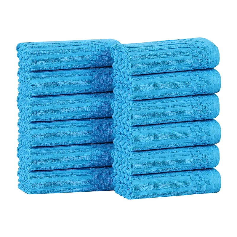 SUPERIOR® Soho Collection | 12-pc. Quick Dry Checkered Wash Cloths