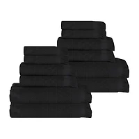SUPERIOR® Rolla Collection | 100% Cotton 12-pc. Quick Dry Solid Bath Towel Set