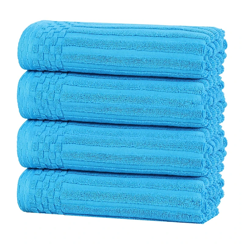 SUPERIOR® Soho Collection | 4pc Quick Dry Checkered Hand Towel